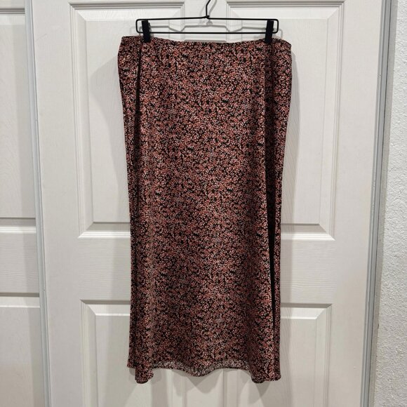 1.STATE Printed Midi Skirt Floral Black Multicolored (SET OF 2) Size X-LARGE XL - Picture 10 of 14